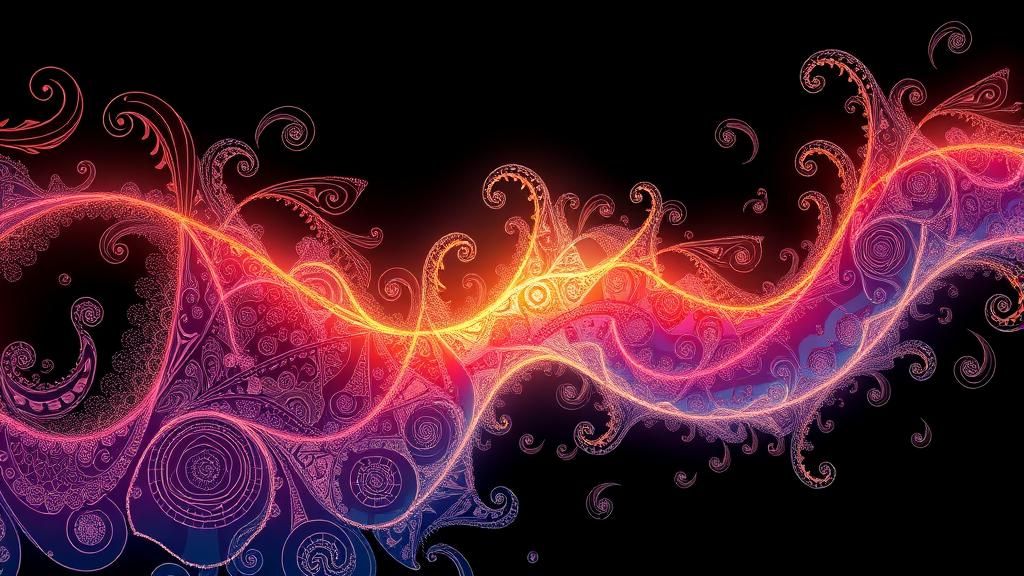 Abstract Fractal Zentangle in 3D Shading