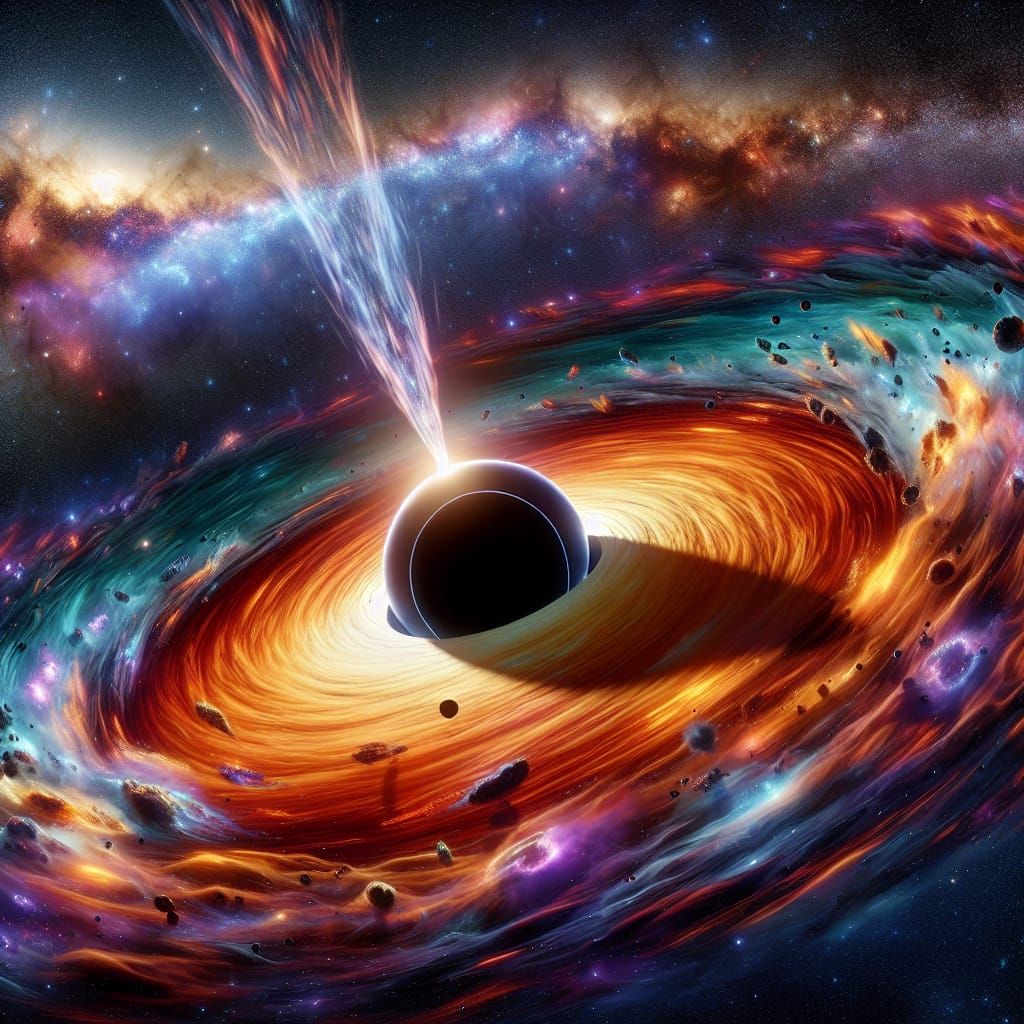 Supermassive Black Hole with Accretion Disk and Jets
