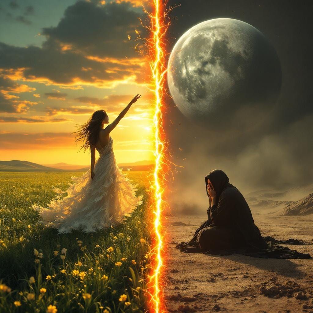 Contrasting Worlds: Hope and Despair