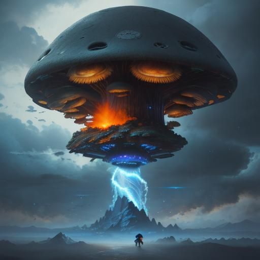 Mario Dodges Bullet Bill in a Mushroom Cloud