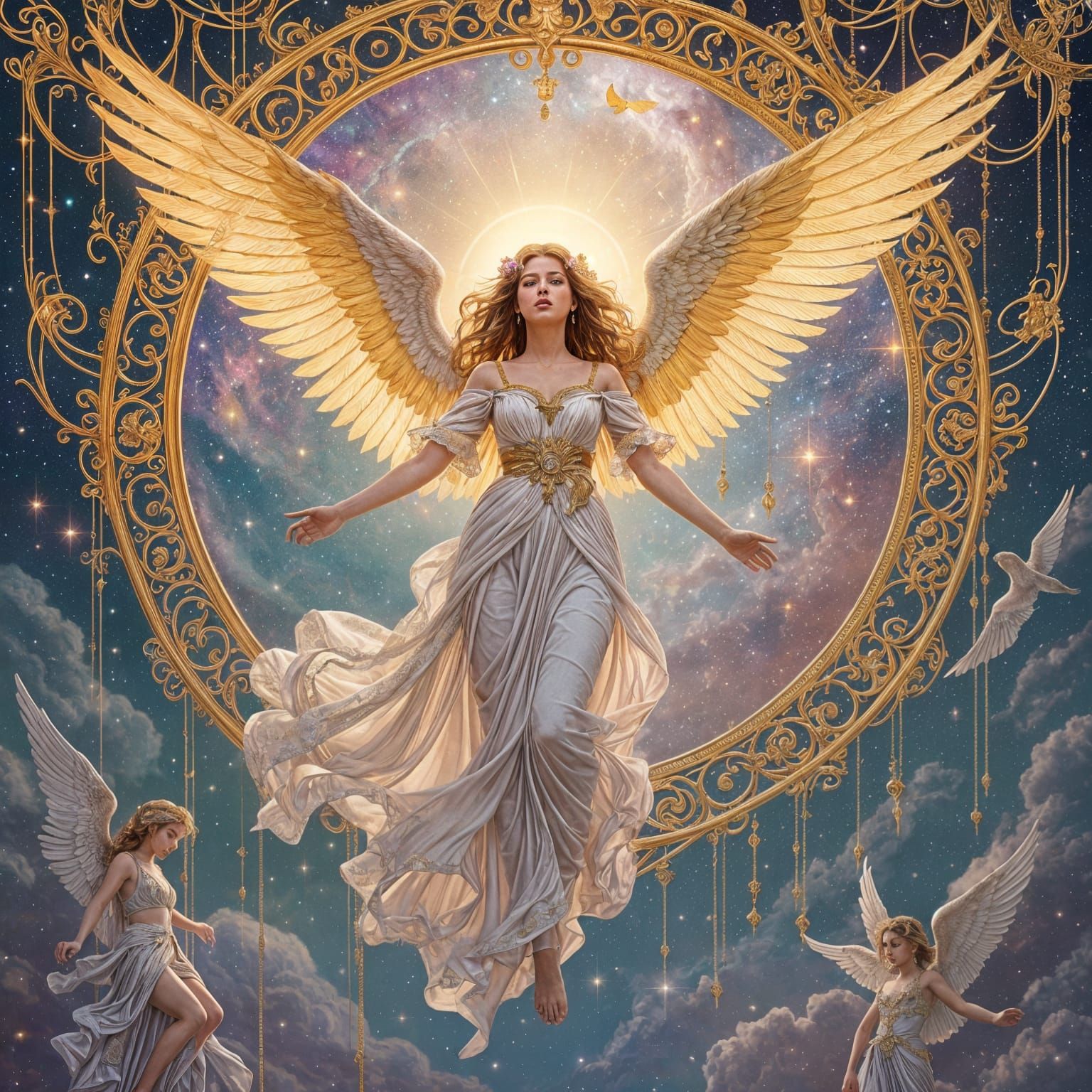 Celestial Angel in Galactic Zodiac Realm