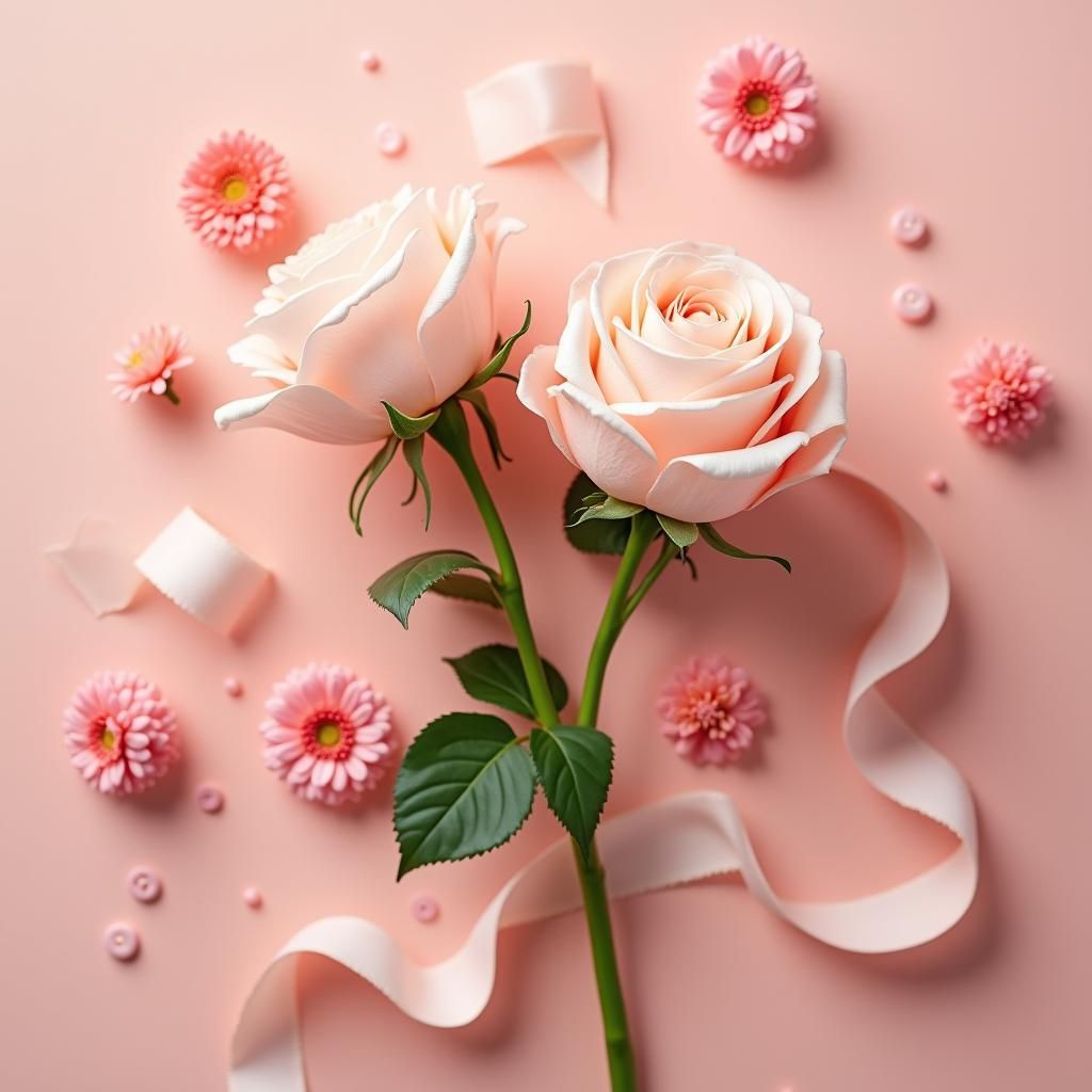 Pink Roses Bloom in Cinematic Style