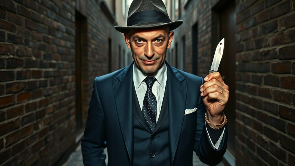 Squizzy Taylor, a 1920s Melbourne Gangster in Dark, Moody St...