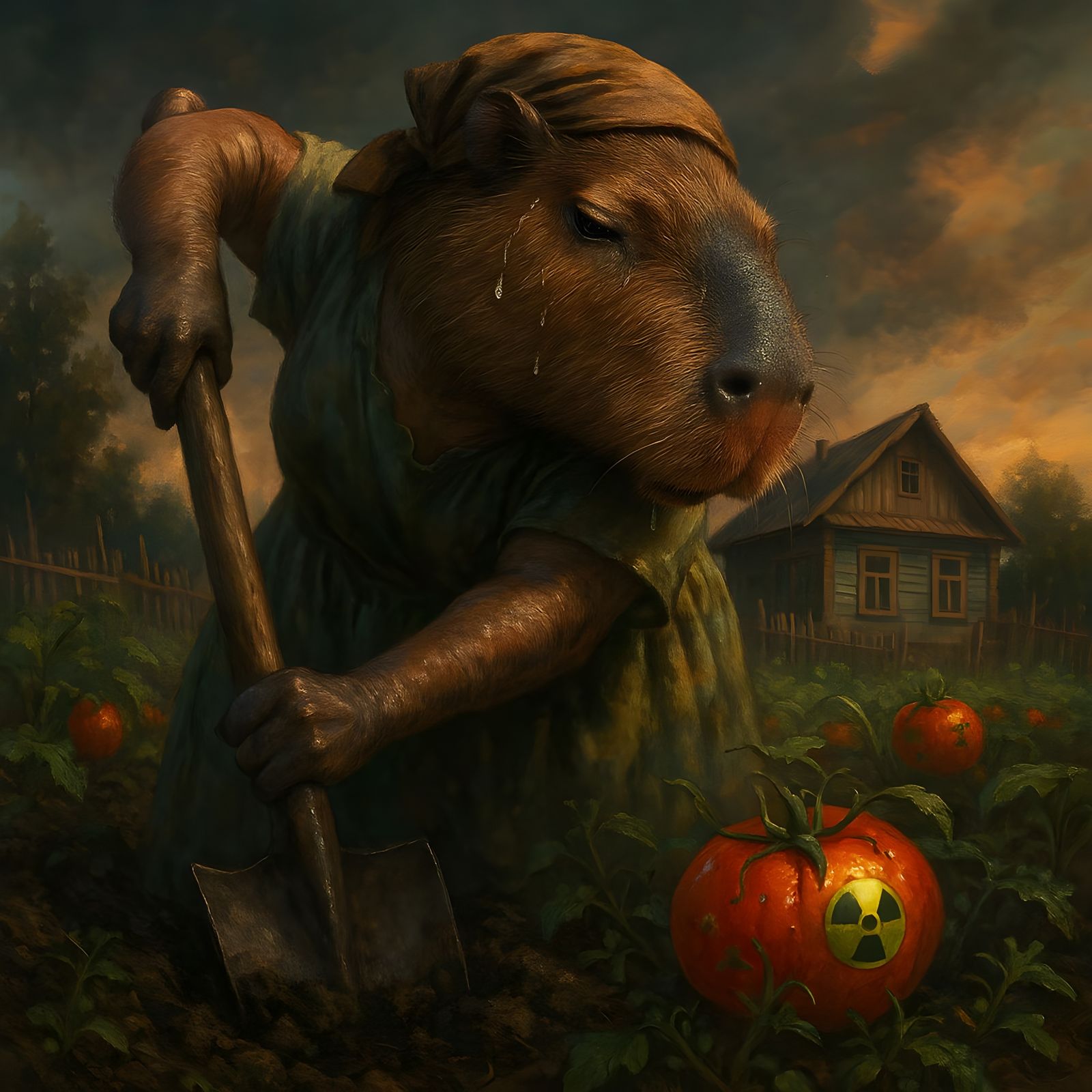 Capybara's Radioactive Garden: Hyperrealistic Magazine Cover