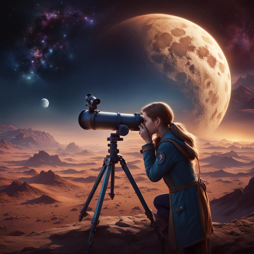 Anna Kendrick Gazing at Comet in Night Sky