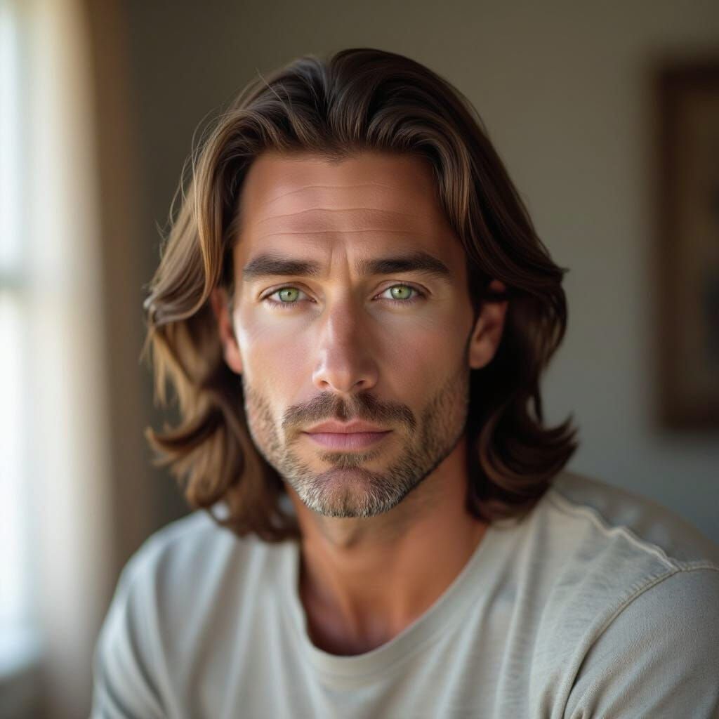 Cinematic Portrait of a Young-Looking Forty-Year-Old Man