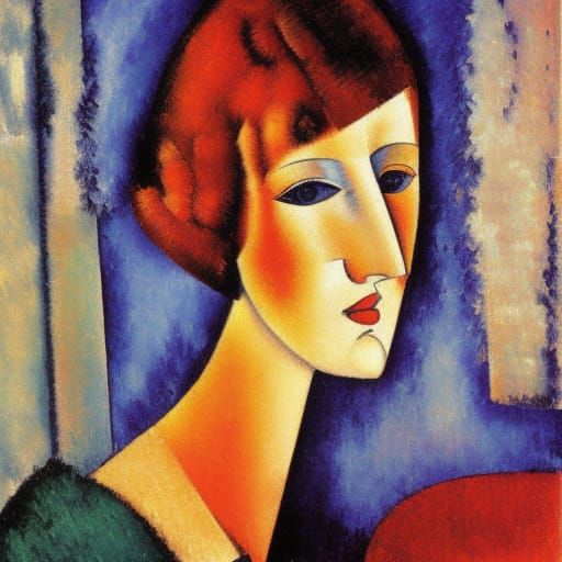 Jazz Age Impressionist Painting with Textured Paint