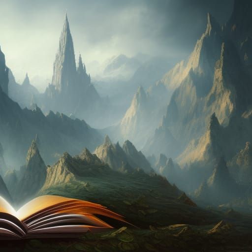 Fantastical Book: Detailed Matte Painting