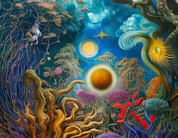 Nox: Night God Sculpture in Glass Forest