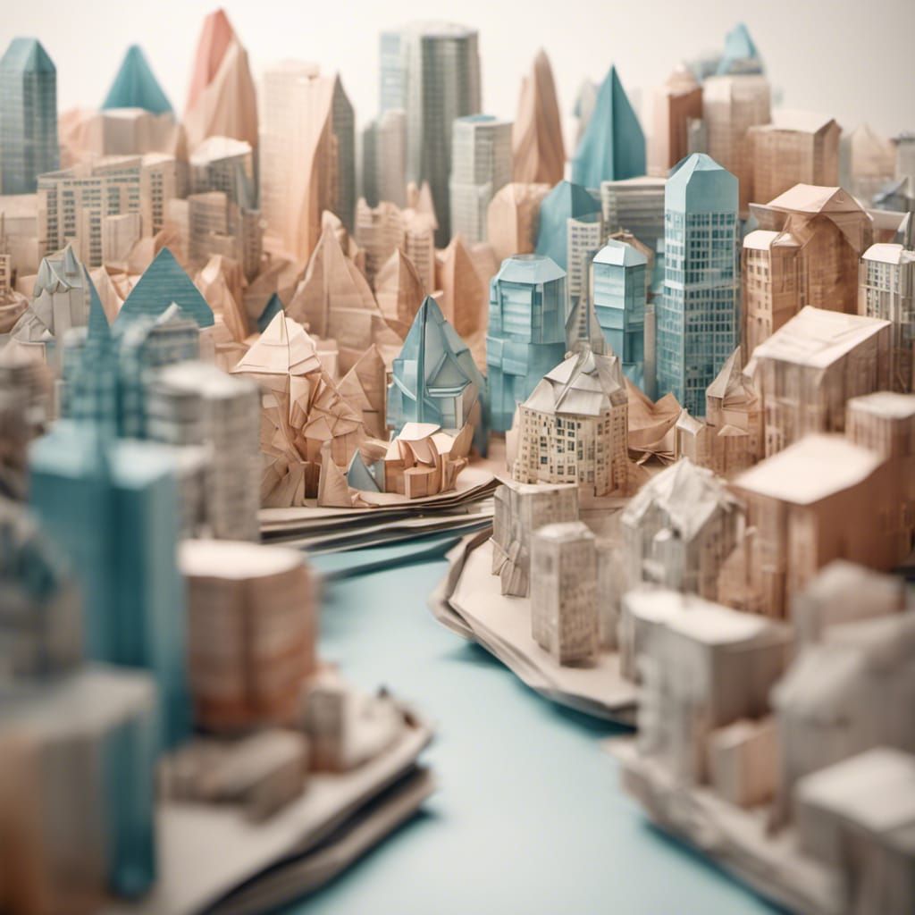 Epic Origami Cityscape in Papercraft Style