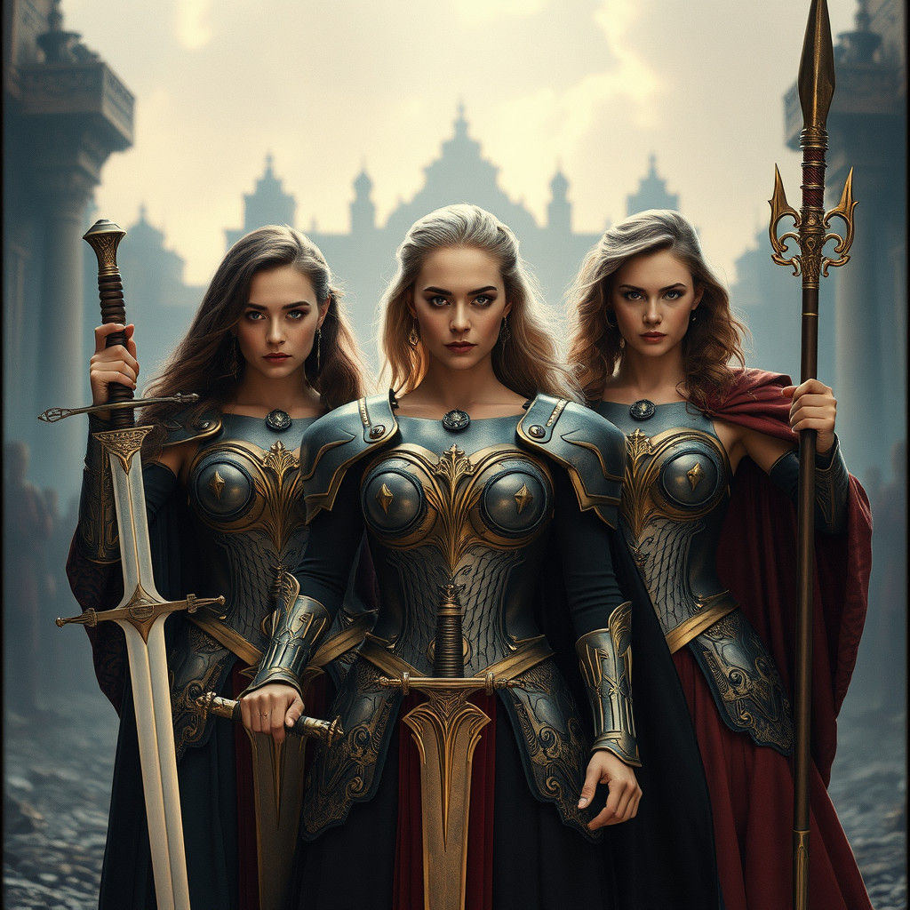 Fantasy Heroines in Ancient Realm, Cinematic Film Still