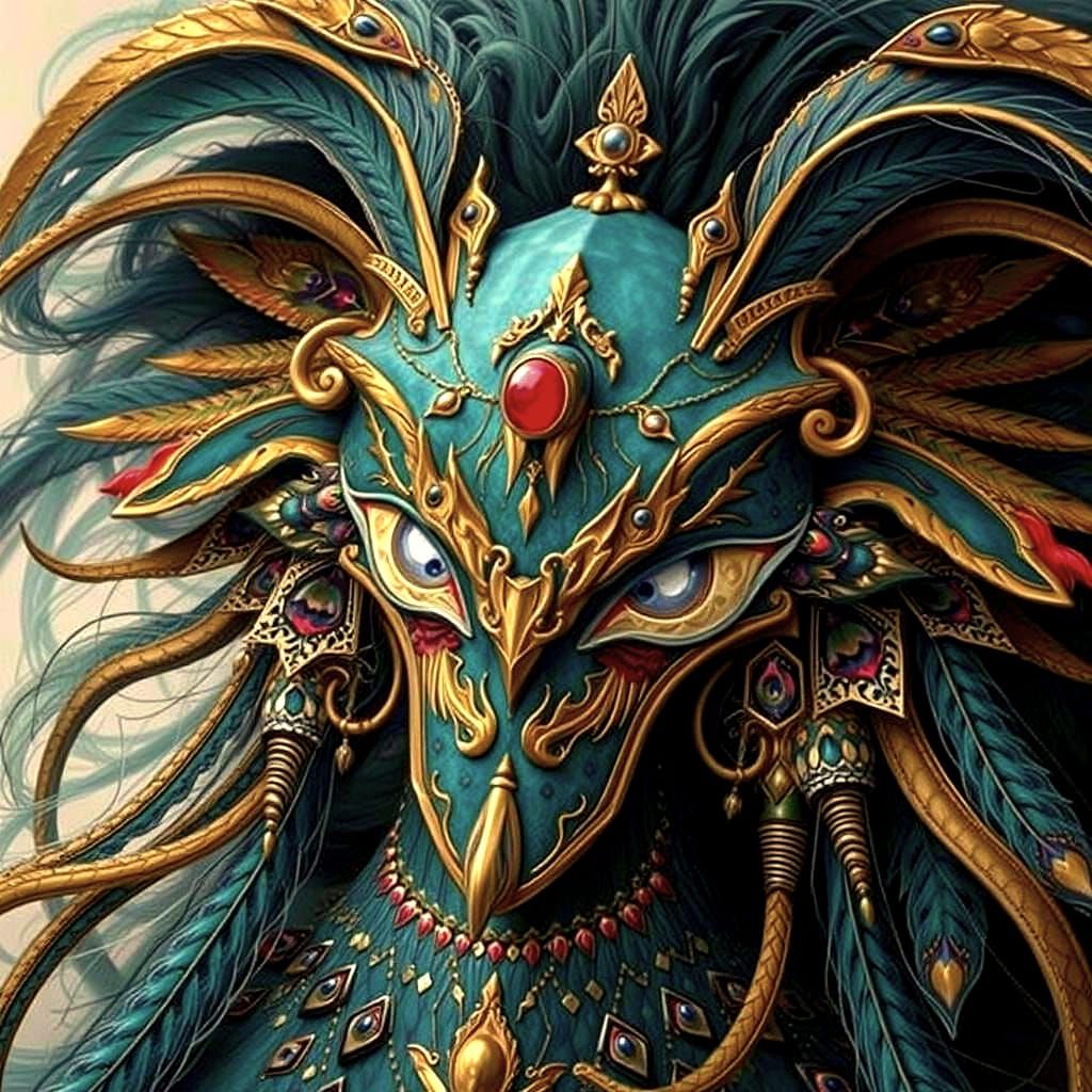 Majestic Peacock Displaying Colorful Plumage