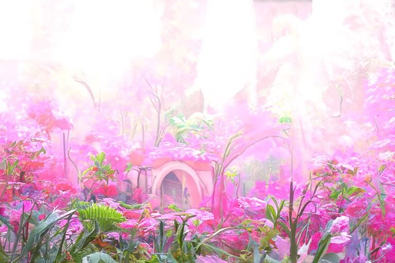 Mystical Secret Garden in Pink and Green