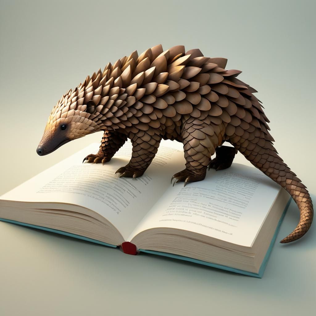 Surreal Pangolin in Storybook Illustration Style
