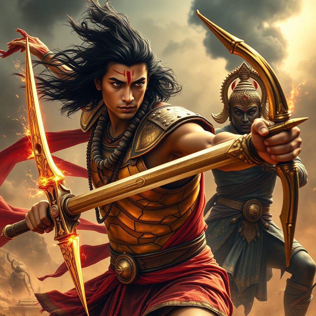 Epic Battle Between Warriors in Ancient India