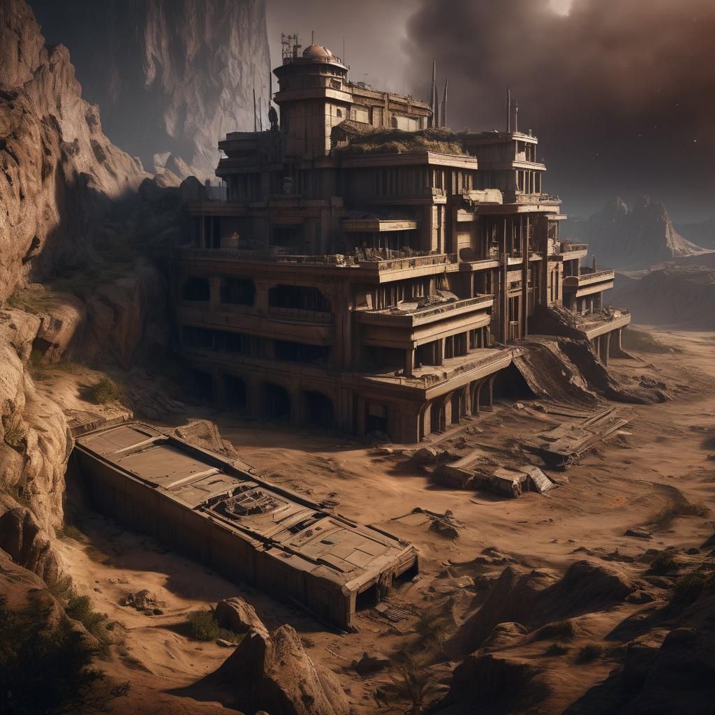 Haunted Bunker on Venus: Detailed Matte Painting
