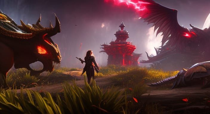 Between a demon, a rock, and cherry blossom trees