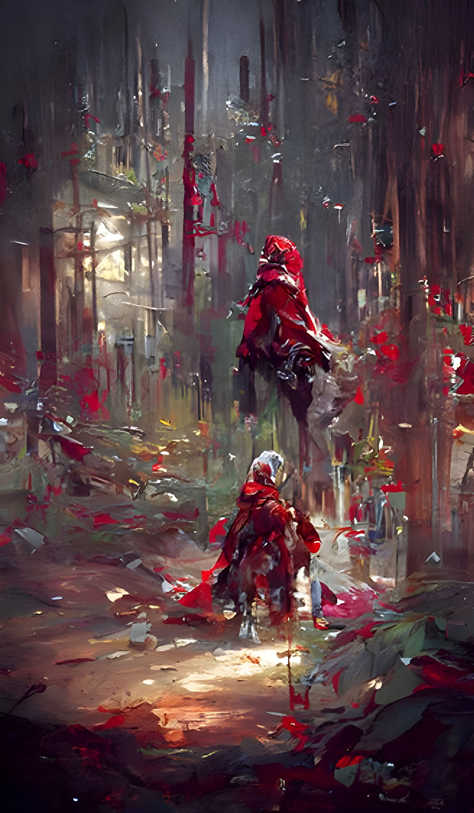 Red Riding Hood Horror in Dark Woods