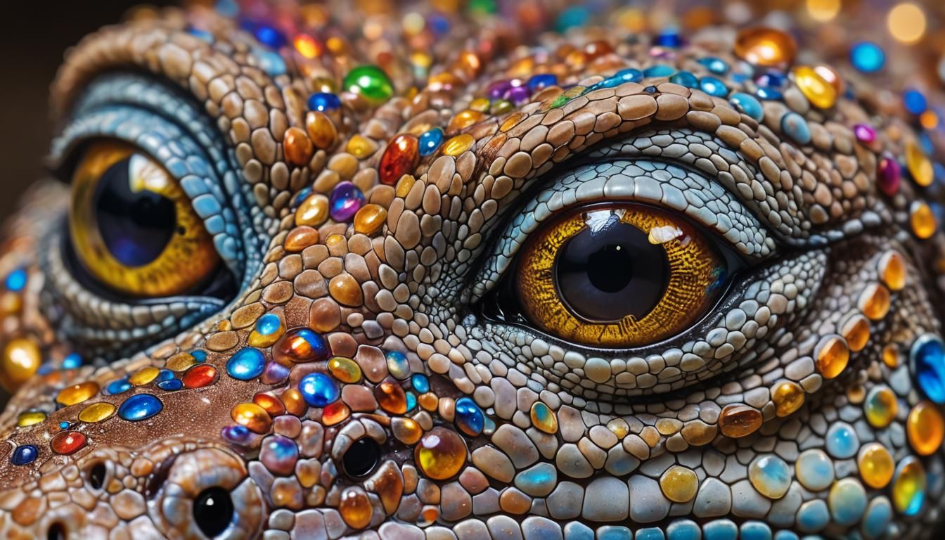 Rainbow Gecko Eyes: Macro Wildlife Photography