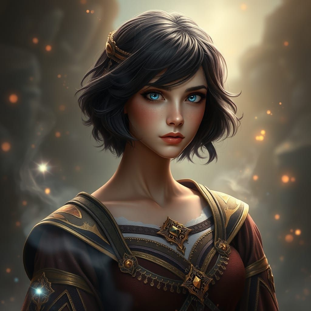 Mystical Princess in Earthy Brown Regalia