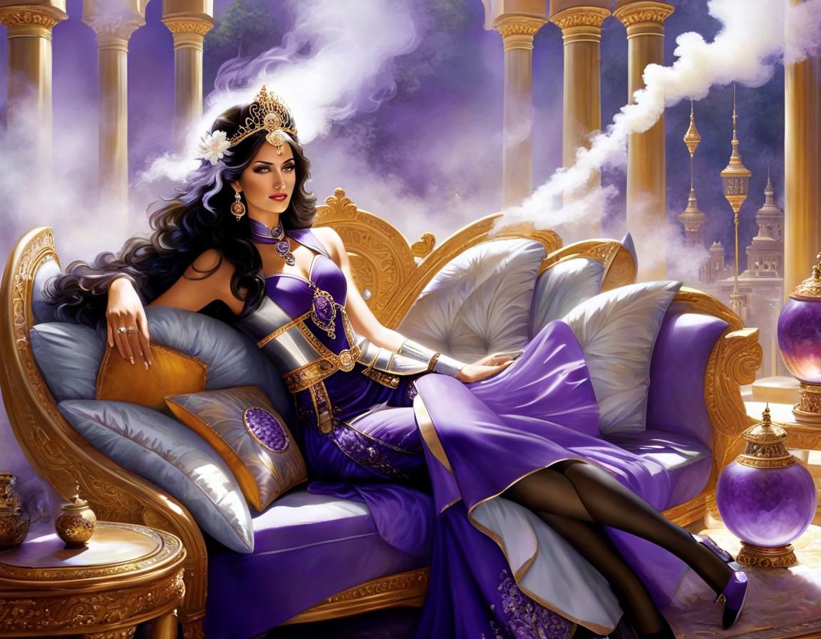 Harem Girl in Opulent Gemstone Setting