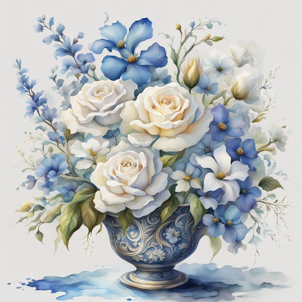 Blue Floral IV