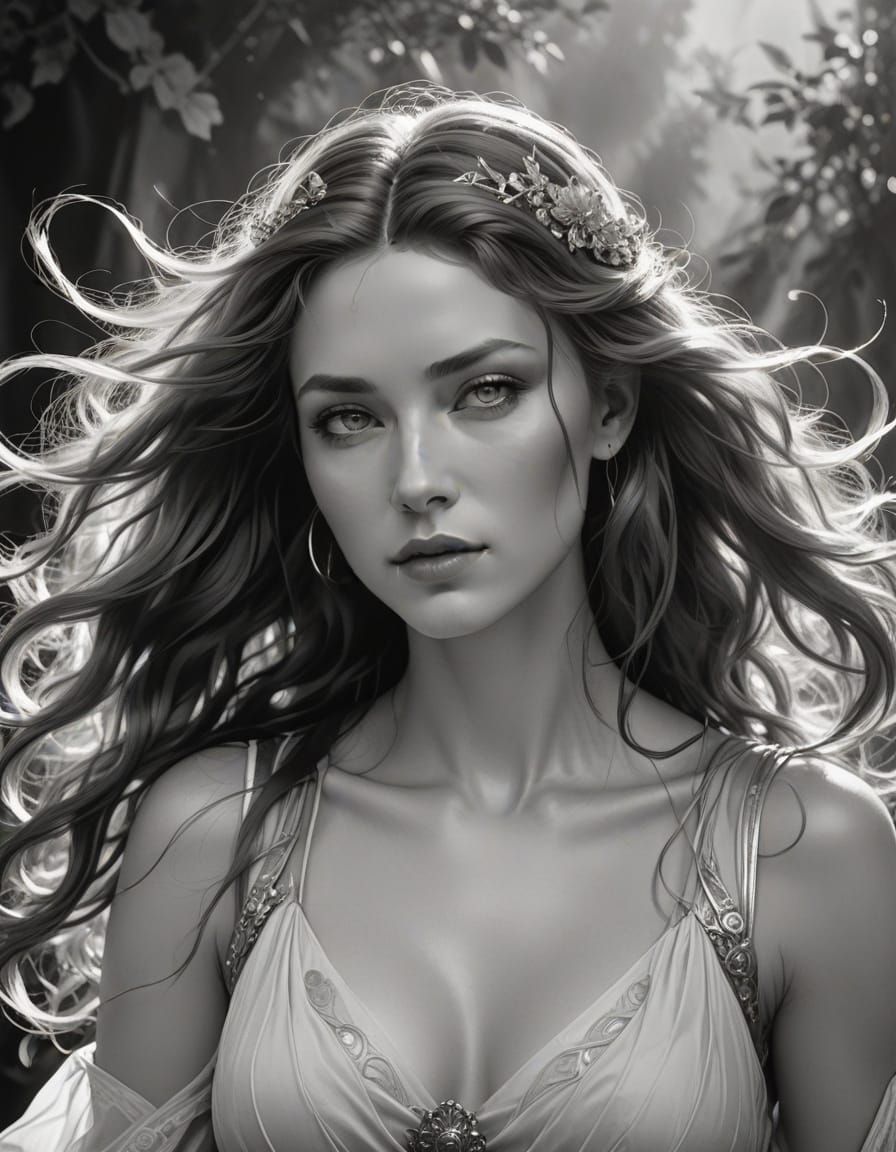 Ethereal Portrait of a Radiant Young Woman