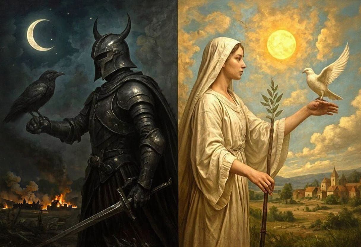 Dramatic Night Sky Painting in Dark Hues