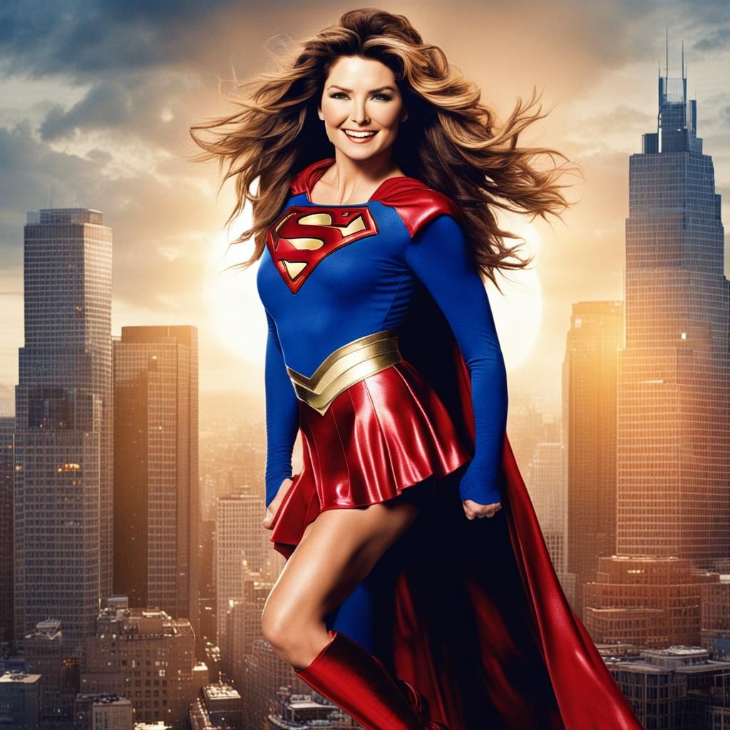 Celebrity as Superhero in Digital Art Style