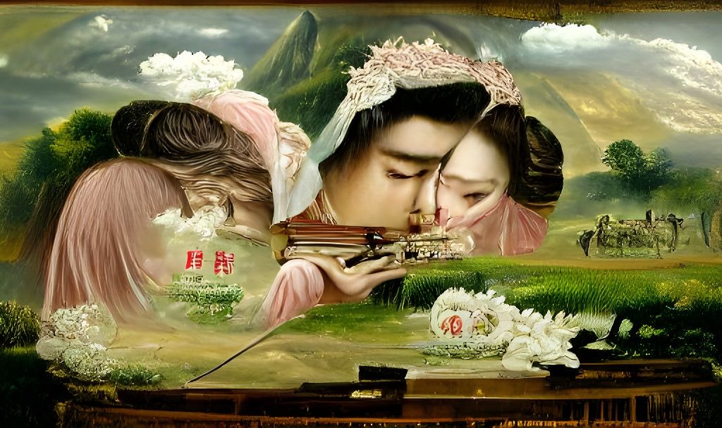 Sorrowful Departure: A 19th Century Romantic Painting