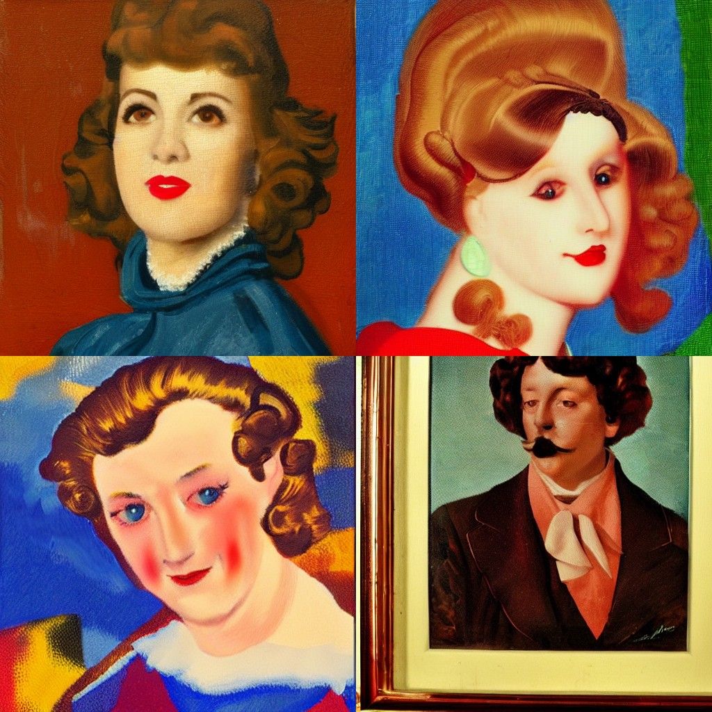 Kitsch Movement Portrait with Bold Colors