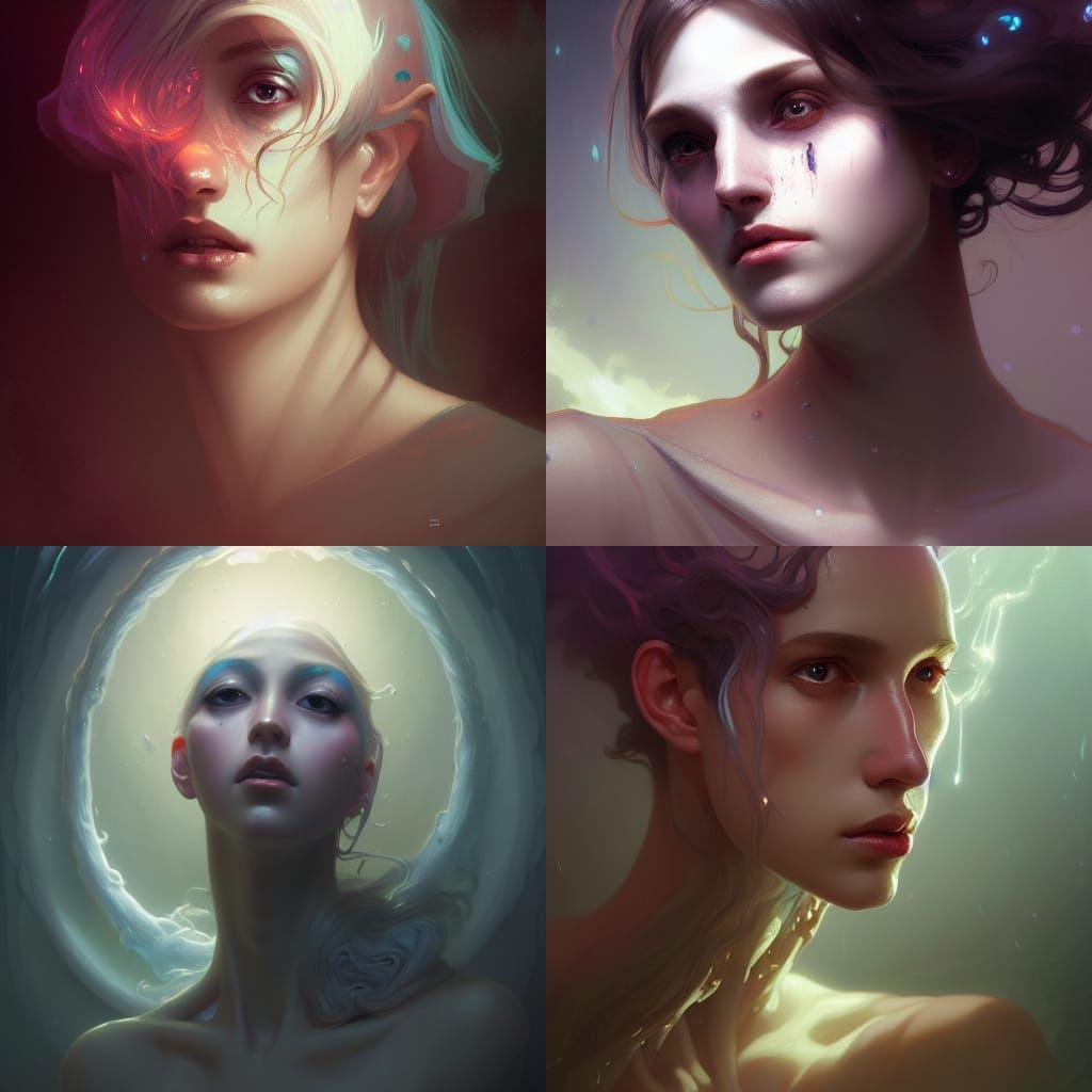 Ethereal Eldritch Creature Portrait in Dreamy Style