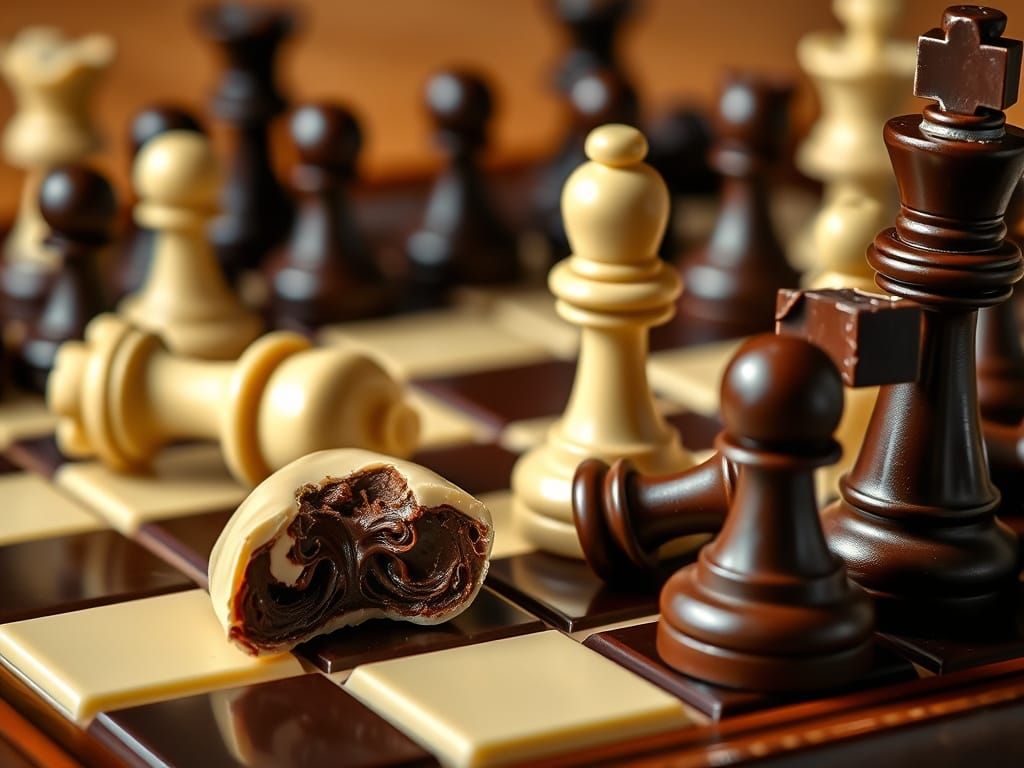 Exquisite Chocolate Chess Set Food Photography