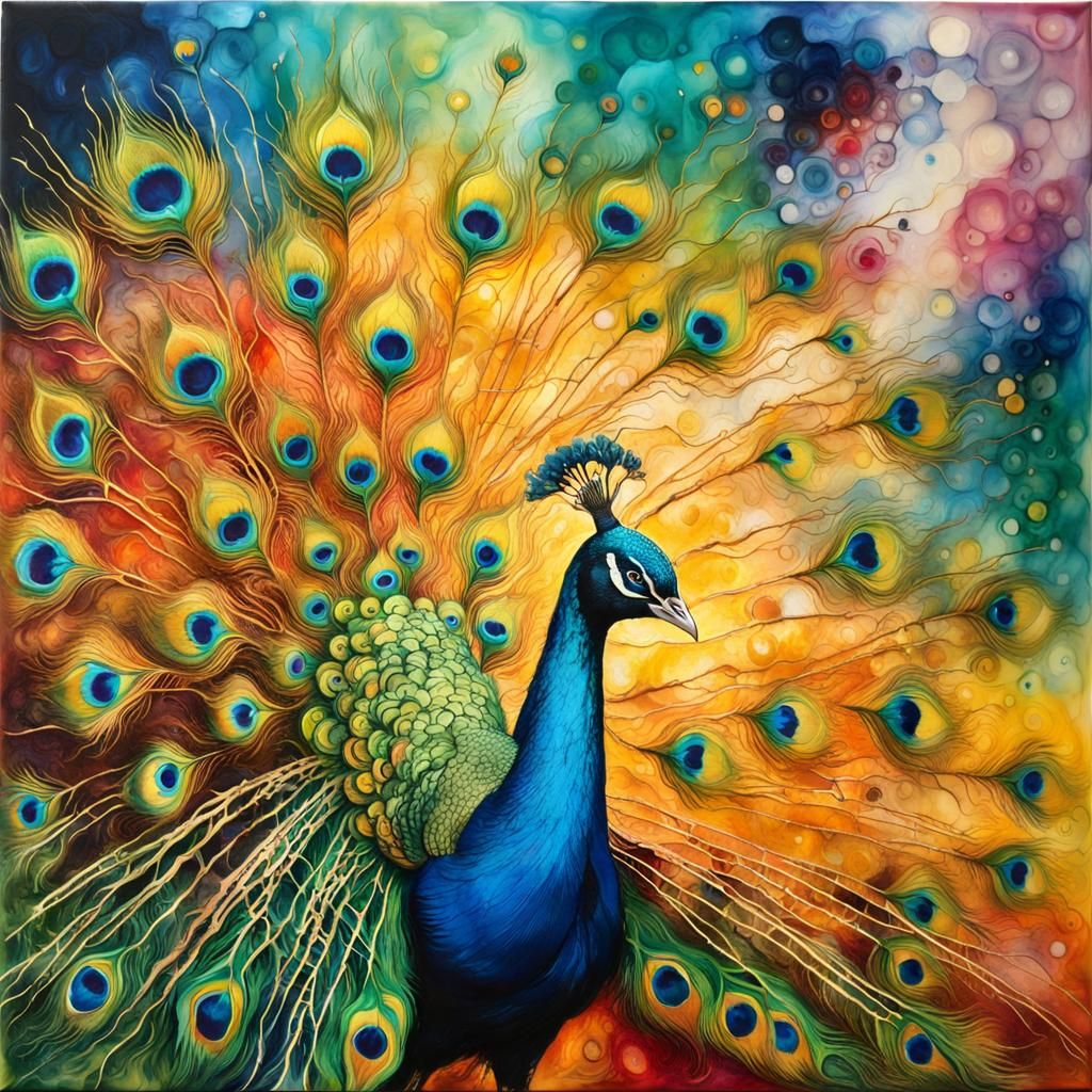 Proud peacock