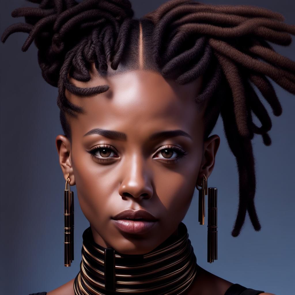 African American Woman's Melanin Activation: Concept Art