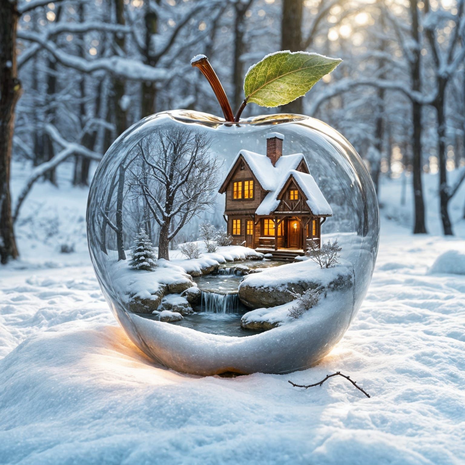 Winter Wonderland in a Crystal Apple