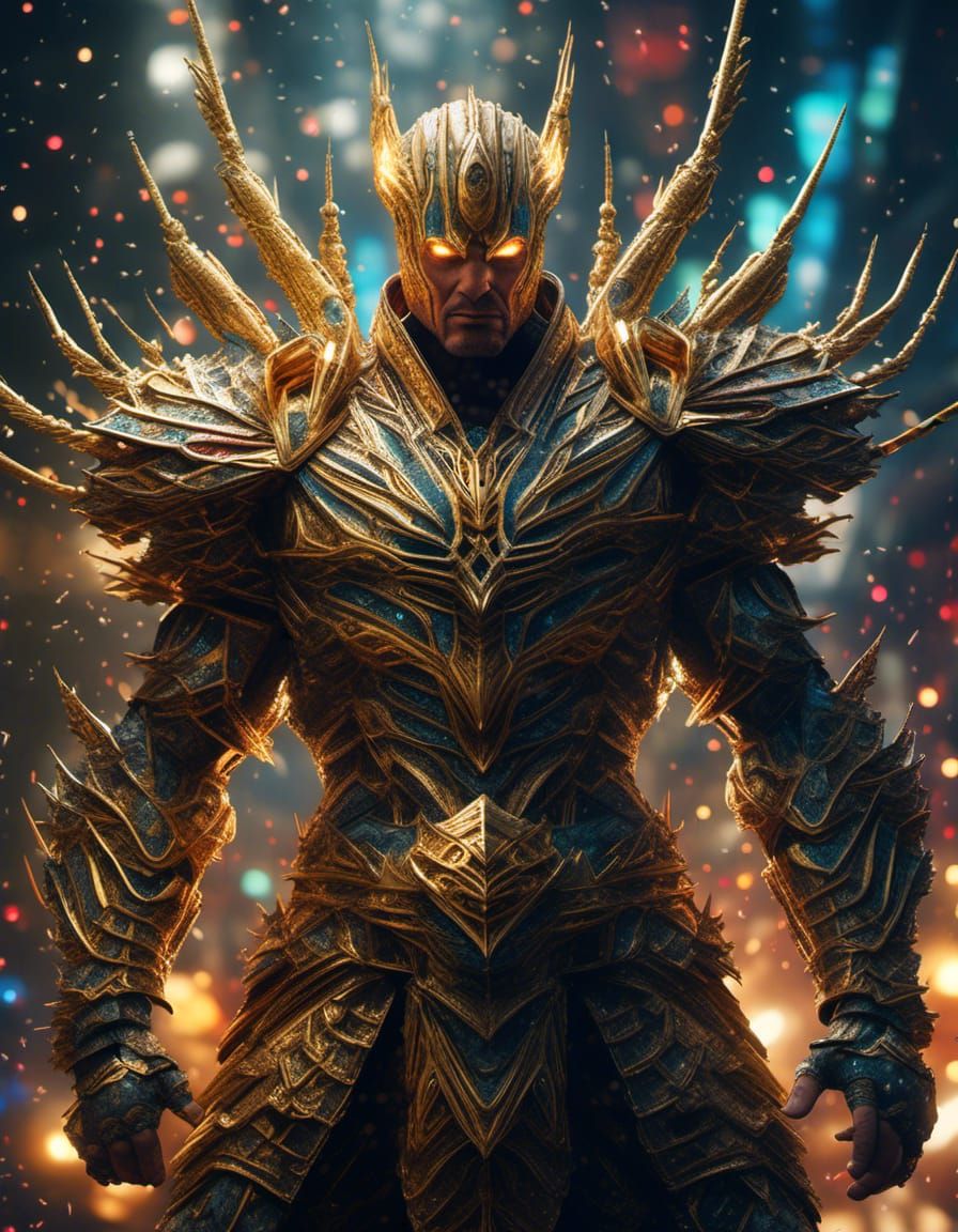 Dwayne Johnson as Nappa in Watercolor Style