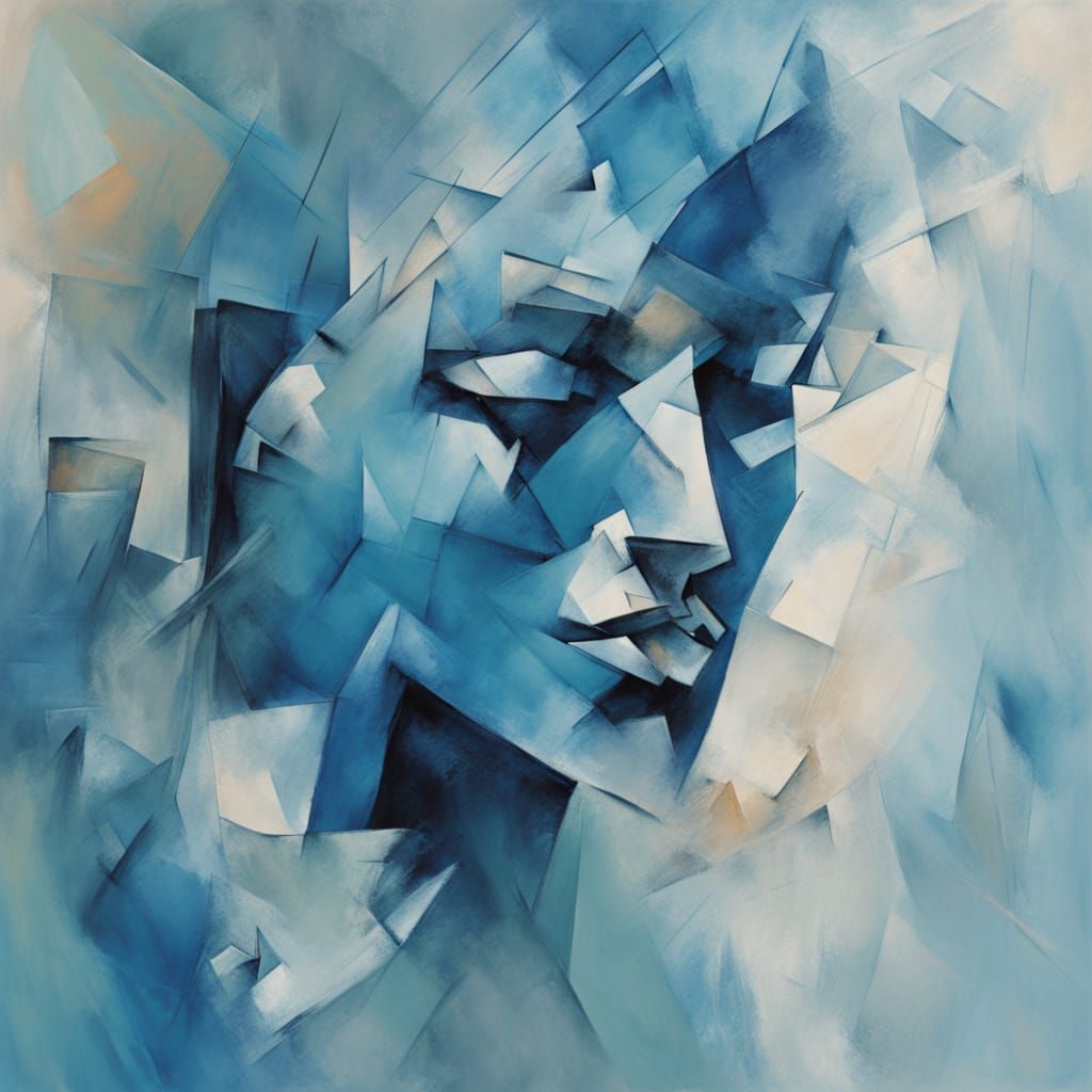 Shades of Blue: A Nude in Motion