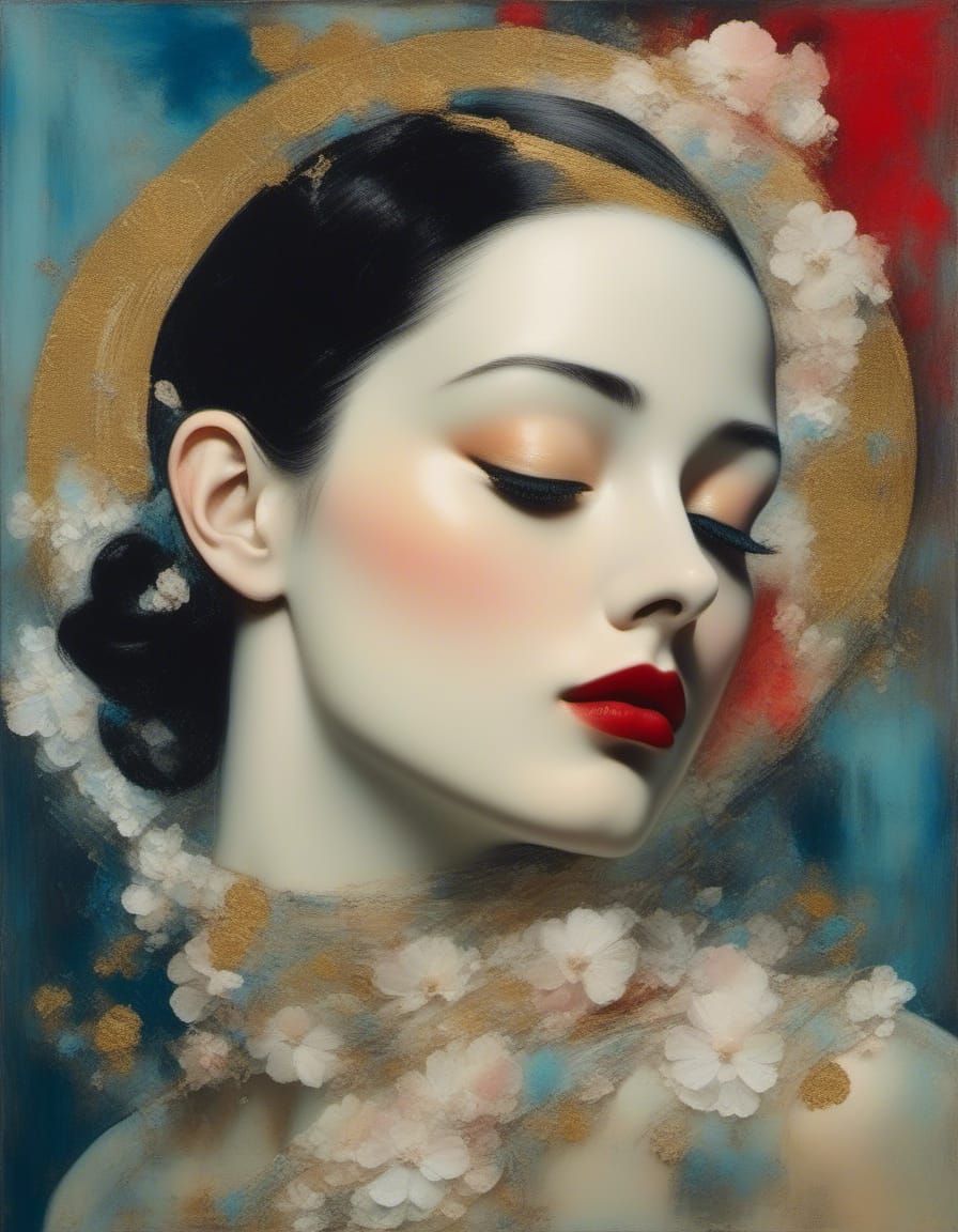 Surreal Mixed Media Dreamscape in Digital Art Style