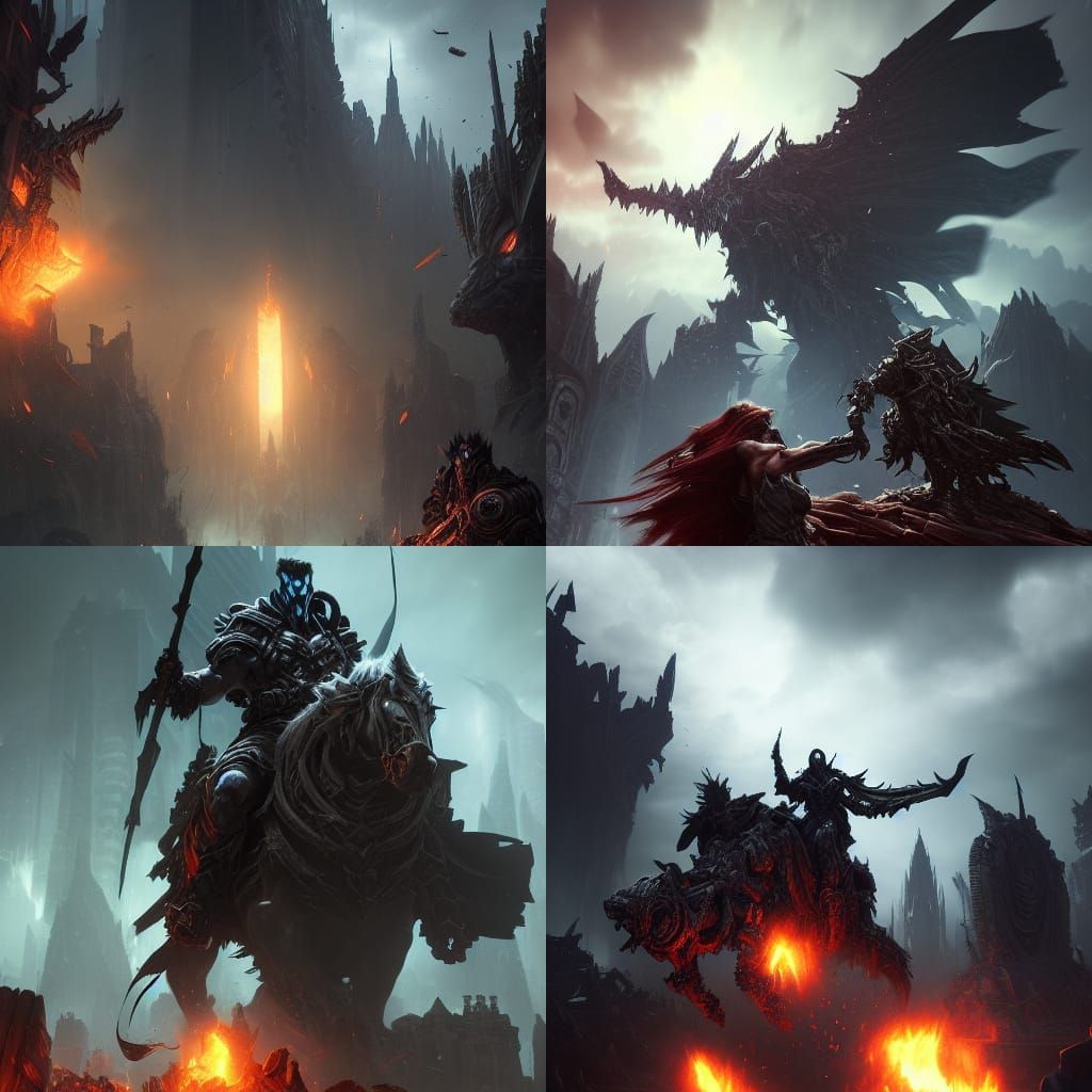 Apocalyptic Vanaheim Survival in Dark Fantasy Style