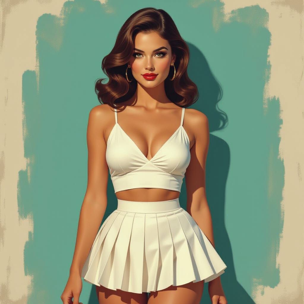 Fashion Figure Study with Painterly Impressionist Technique