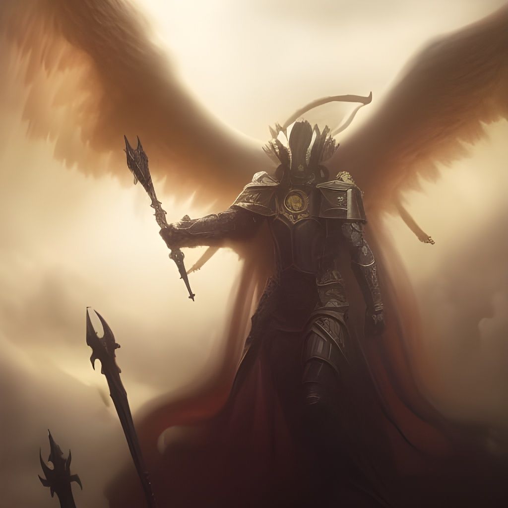 Epic Archangel Digital Matte Painting