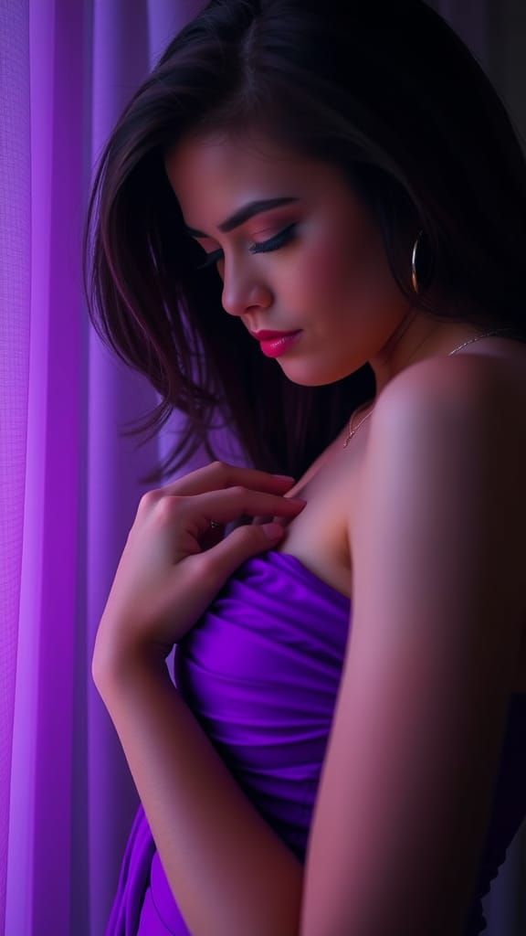 Abstract Purple Sensuality: A Visual Exploration