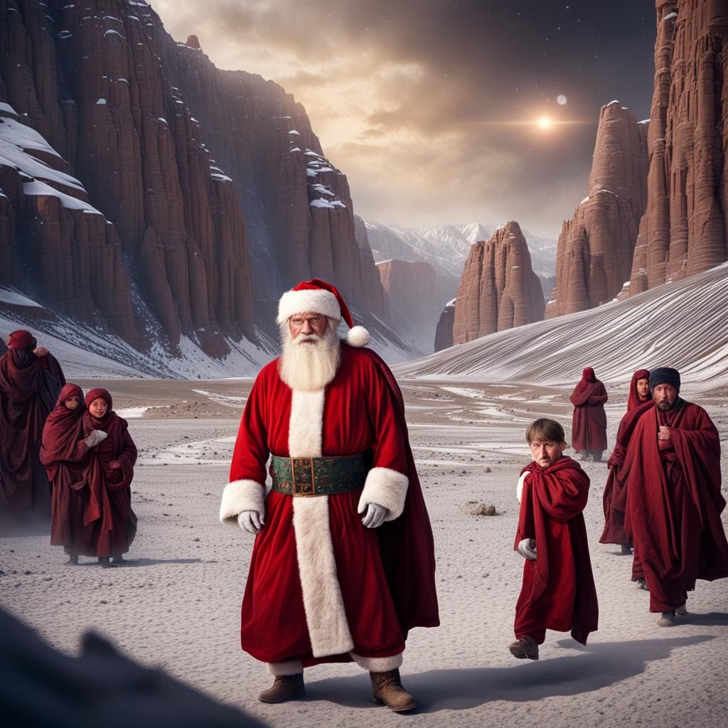 Santa Claus Visits Bamiyan: A Digital Matte Painting