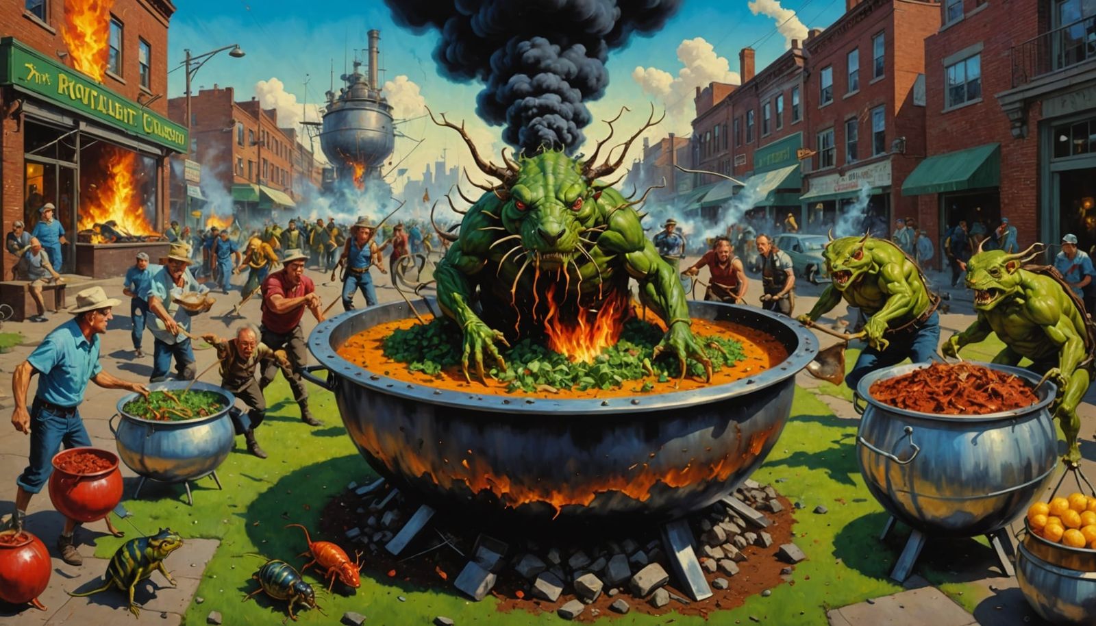 Mutant Degenerates Cook in Surreal Urban Cauldron