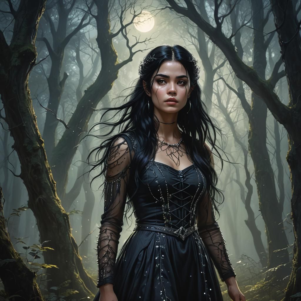 Mystical Forest Portrait in Hyper-Realistic Fantasy Art