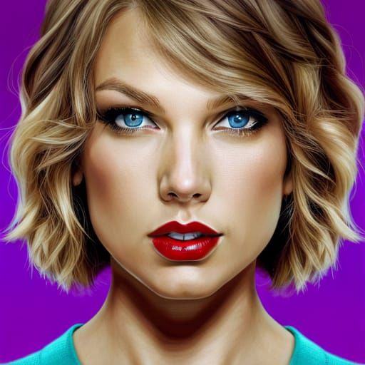 Hyperrealistic Taylor Swift Candy Portrait