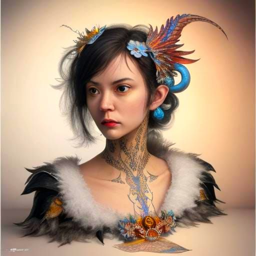 Surreal Abstract Expressionist Composition in 3D