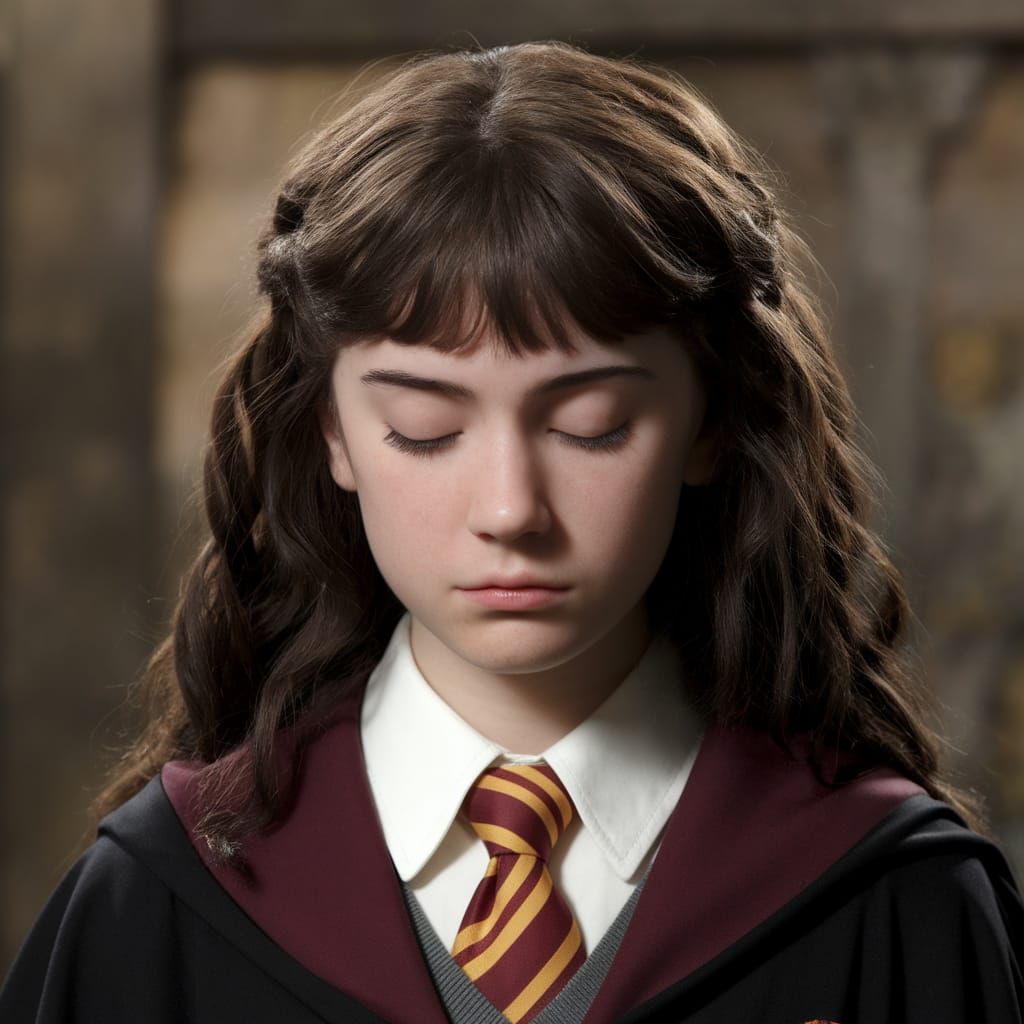 Sleepy Gryffindor Student in Ancient Runes Class