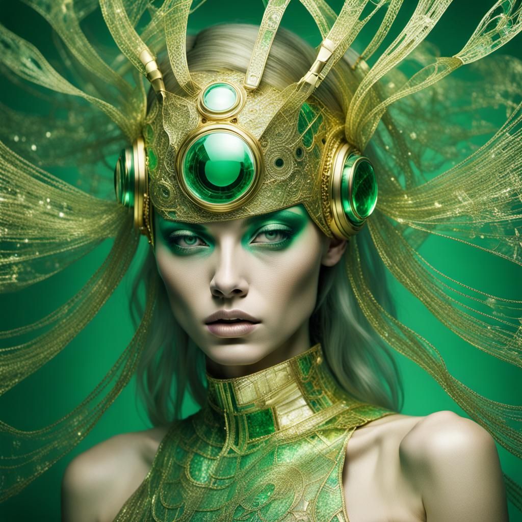 Ethereal Cyborgs Guarding Reality in Vogue Style